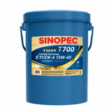 Blue Sinopec oil barrel with label on a white background